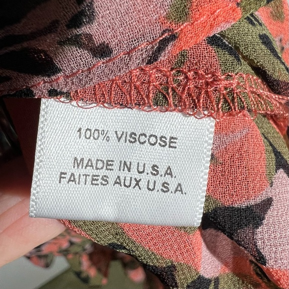 MISA Floral Ruffle Sleeve High Low Hem BoHo Dress - Picture 7 of 8